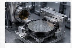 Silicon wafer on a precision stage